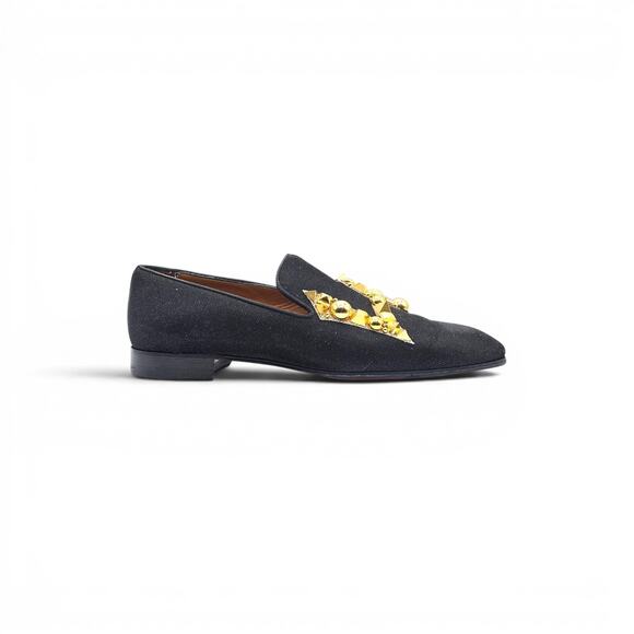 Christian Louboutin Love Met Men\'s Lurex Loafers Black Embellished EU 43 US 10 main image 5